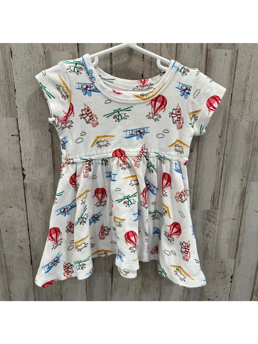 Finn + Emma Organic Cotton Aviator Pig Twirl Dress Toddler Girl Size 12-24 Month